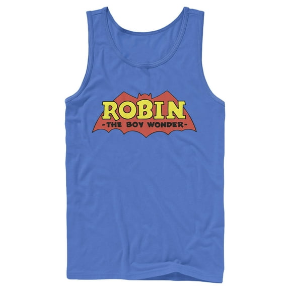 Men's Batman Logo Robin Boy Wonder  Tank Top Royal Blue 2X Large