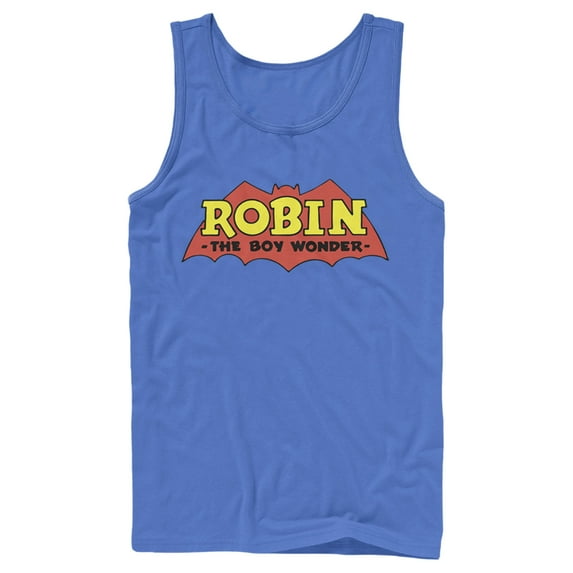 Men's Batman Logo Robin Boy Wonder Tank Top Royal Blue Large