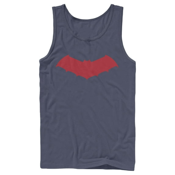 Men's Batman Logo Sleek Wing Tank Top Navy Blue 2X Large