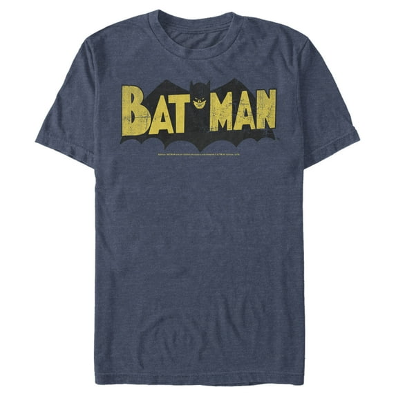 Men's Batman Logo Vintage Graphic Tee Charcoal 3X Large