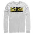 thumbnail image 1 of Men's Batman Logo Vintage  Long Sleeve Shirt White Medium, 1 of 3