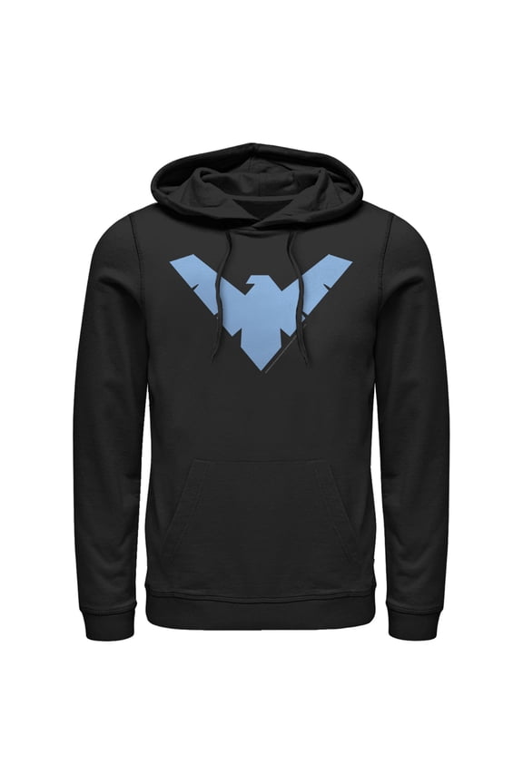 Men's Batman Nightwing Logo Pull Over Hoodie Black Large