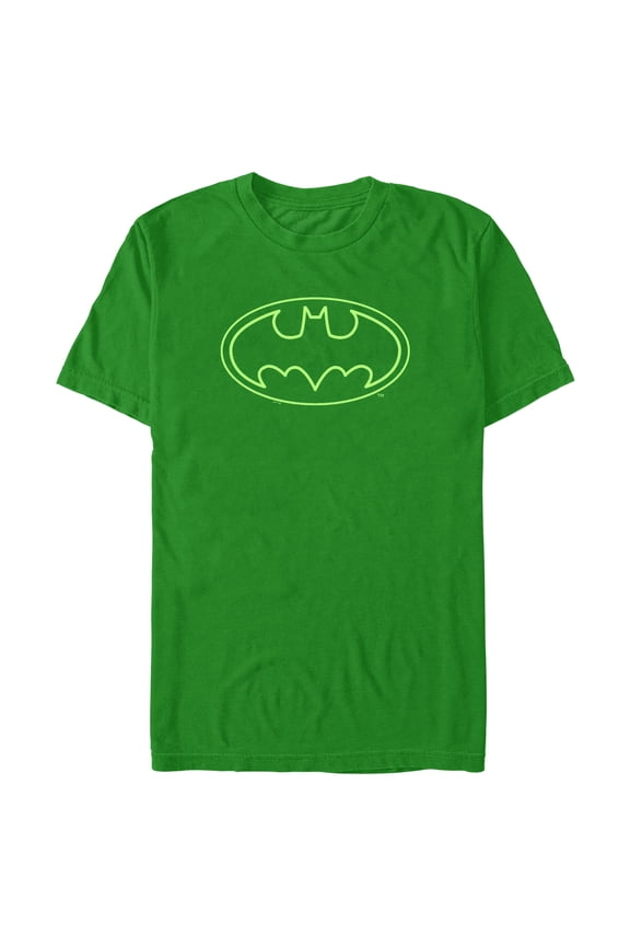 Men's Batman Outline Green Logo  Graphic T-Shirt
