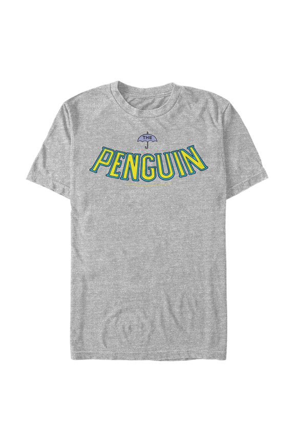 Men's Batman Penguin Logo Graphic Tee Athletic Heather Large
