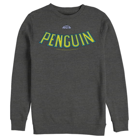 Men's Batman Penguin Logo Sweatshirt Charcoal Heather Medium