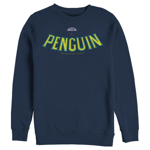 Men's Batman Penguin Logo  Sweatshirt Navy Blue Small