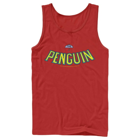 Men's Batman Penguin Logo Tank Top Red X Large