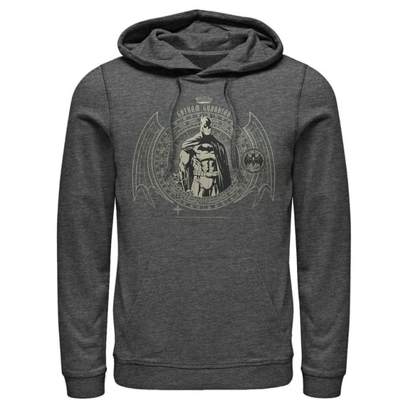 Men's Batman Secret Code Circle Pull Over Hoodie Charcoal Heather Small