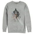 thumbnail image 1 of Men's Batman Shadow Figure Geometric  Sweatshirt Athletic Heather Medium, 1 of 3