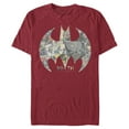 thumbnail image 1 of Men's Batman Shield Logo Comic 80th Anniversary  Graphic Tee Cardinal Small, 1 of 4