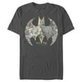 thumbnail image 1 of Men's Batman Shield Logo Comic 80th Anniversary  Graphic Tee Charcoal Medium, 1 of 4