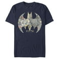 thumbnail image 1 of Men's Batman Shield Logo Comic 80th Anniversary  Graphic Tee Navy Blue 3X Large, 1 of 4