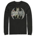 thumbnail image 1 of Men's Batman Shield Logo Comic 80th Anniversary  Long Sleeve Shirt Black 2X Large, 1 of 3