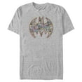 thumbnail image 1 of Men's Batman Shield Logo Comic Panel Graphic Tee Athletic Heather Small, 1 of 4