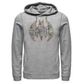 thumbnail image 1 of Men's Batman Shield Logo Comic Panel Pull Over Hoodie Athletic Heather 3X Large, 1 of 3
