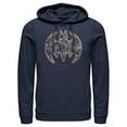 thumbnail image 1 of Men's Batman Shield Logo Comic Panel  Pull Over Hoodie Navy Blue 3X Large, 1 of 3