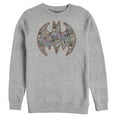 thumbnail image 1 of Men's Batman Shield Logo Comic Panel Sweatshirt Athletic Heather Medium, 1 of 3