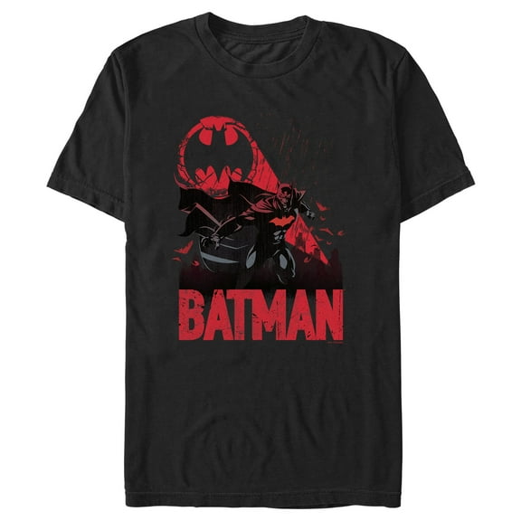 Men's Batman Signal Red Logo  Graphic T-Shirt