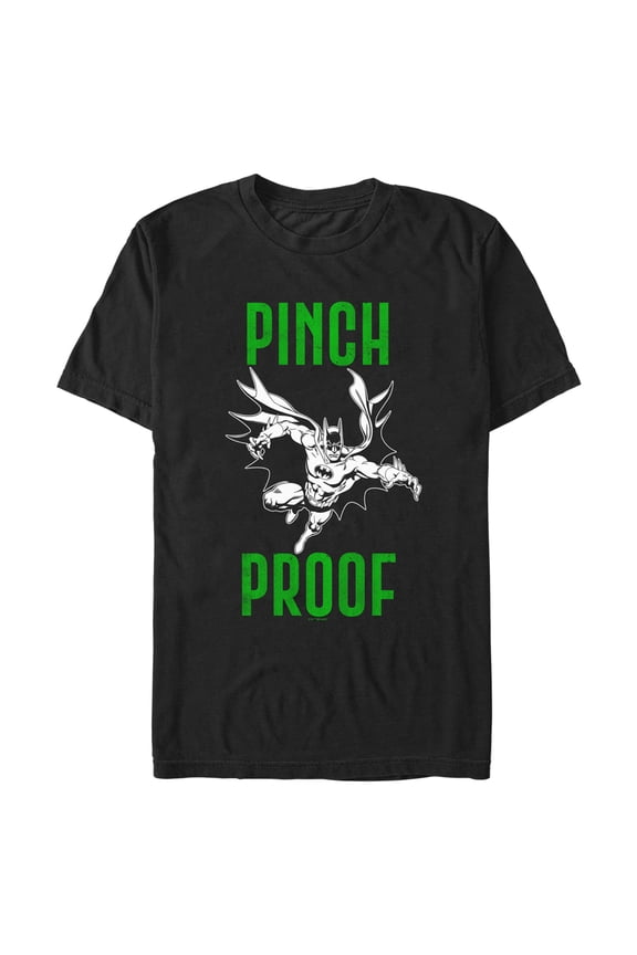Men's Batman St. Patrick's Day Pinch Proof Graphic Tee Black Medium