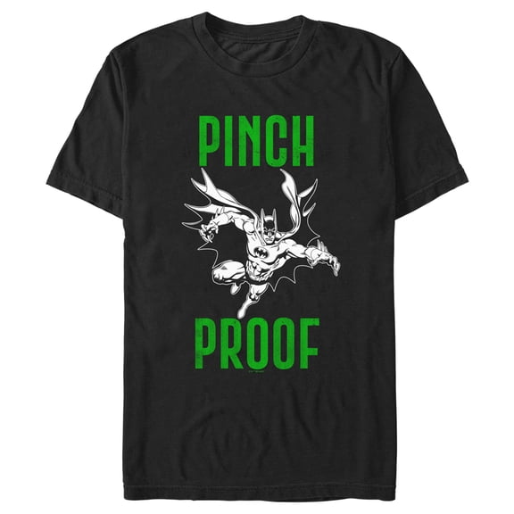 Men's Batman St. Patrick's Day Pinch Proof Graphic Tee Black Small