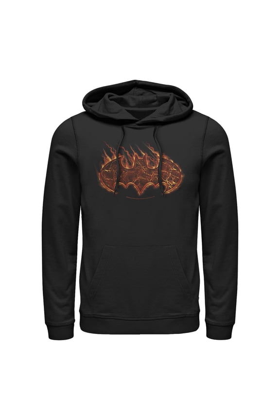 Men's Batman Torched Logo Pull Over Hoodie