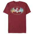 thumbnail image 1 of Men's Batman Tropical Logo Graphic Tee Cardinal Large, 1 of 4