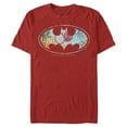 thumbnail image 1 of Men's Batman Tropical Logo Graphic Tee Red 3X Large, 1 of 4