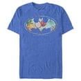 thumbnail image 1 of Men's Batman Tropical Logo Graphic Tee Royal Blue Heather X Large, 1 of 4
