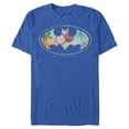 thumbnail image 1 of Men's Batman Tropical Logo Graphic Tee Royal Blue Large, 1 of 4