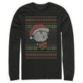 thumbnail image 1 of Men's Batman Ugly Christmas Chibi Joker  Long Sleeve Shirt Black Medium, 1 of 3