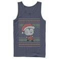 thumbnail image 1 of Men's Batman Ugly Christmas Chibi Joker  Tank Top Navy Blue Small, 1 of 3