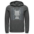 thumbnail image 1 of Men's Batman Ugly Christmas Chibi Snow Bat Pull Over Hoodie Charcoal Heather Small, 1 of 3