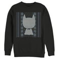 thumbnail image 1 of Men's Batman Ugly Christmas Chibi Snow Bat Sweatshirt Black 3X Large, 1 of 3
