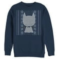 thumbnail image 1 of Men's Batman Ugly Christmas Chibi Snow Bat Sweatshirt Navy Blue X Large, 1 of 3