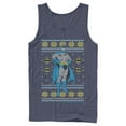 thumbnail image 1 of Men's Batman Ugly Christmas Dark Knight Pose  Tank Top Navy Blue Medium, 1 of 3