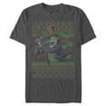 thumbnail image 1 of Men's Batman Ugly Christmas Joker Hammer  Graphic Tee Charcoal Large, 1 of 4
