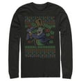 thumbnail image 1 of Men's Batman Ugly Christmas Joker Hammer  Long Sleeve Shirt Black Small, 1 of 3