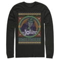 thumbnail image 1 of Men's Batman Ugly Christmas Joker  Long Sleeve Shirt Black X Large, 1 of 3