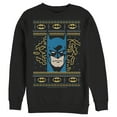 thumbnail image 1 of Men's Batman Ugly Christmas Masked Hero Sweatshirt Black 3X Large, 1 of 3