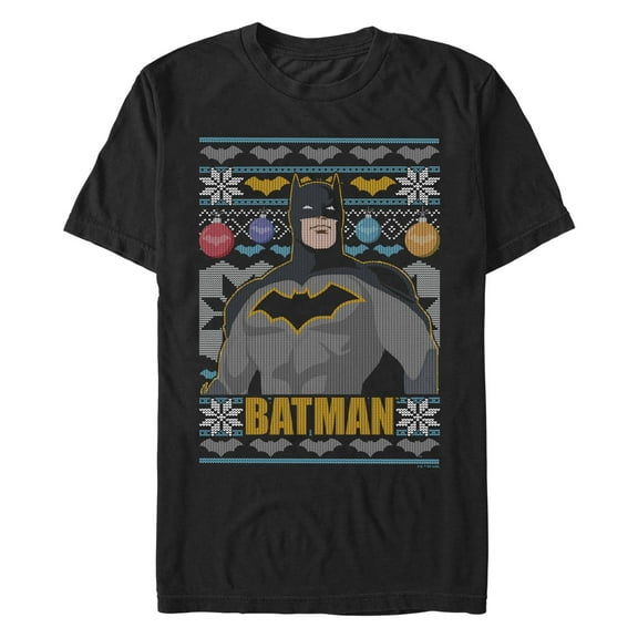 Men's Batman Ugly Christmas Sweater Print  Graphic T-Shirt