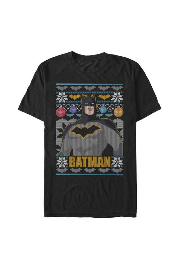 Men's Batman Ugly Christmas Sweater Print  Graphic T-Shirt