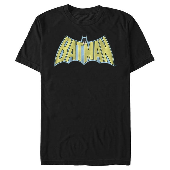 Men's Batman Vintage Hero Logo  Graphic Tee Black Medium