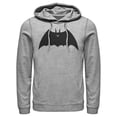 thumbnail image 1 of Men's Batman Winged Caped Crusader Symbol Pull Over Hoodie Athletic Heather Large, 1 of 3