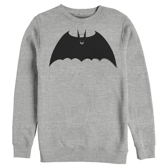 Men's Batman Winged Caped Crusader Symbol Sweatshirt Athletic Heather Large