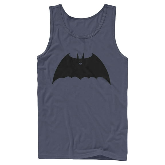 Men's Batman Winged Caped Crusader Symbol Tank Top Navy Blue Small