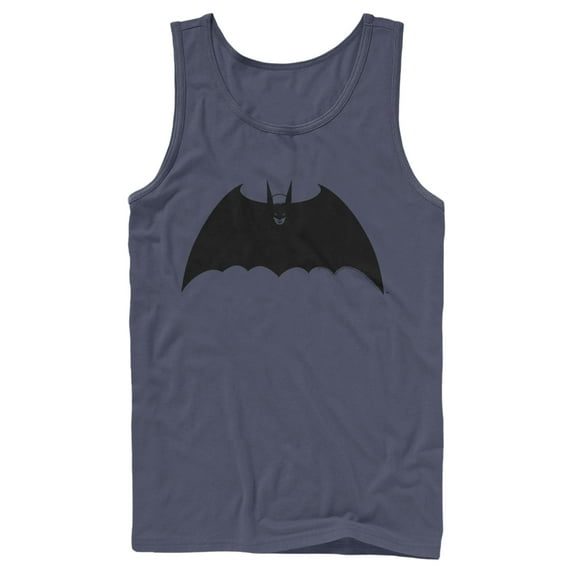 Men's Batman Winged Caped Crusader Symbol Tank Top Navy Blue X Large