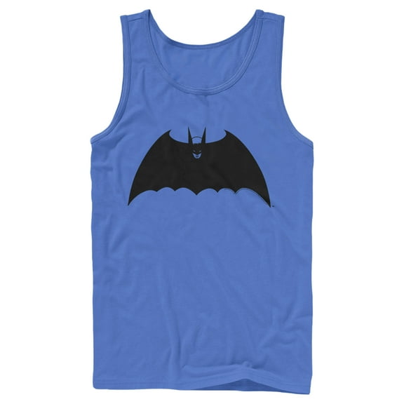 Men's Batman Winged Caped Crusader Symbol Tank Top Royal Blue Large