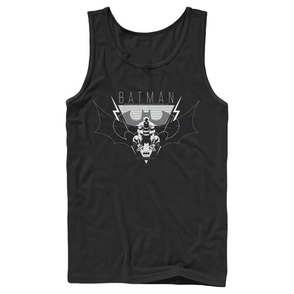 Men's Batman Winged Hero Emblem Tank Top Black 2X Large