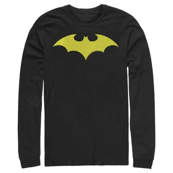Men's Batman Winged Hero Symbol Long Sleeve Shirt Black Small