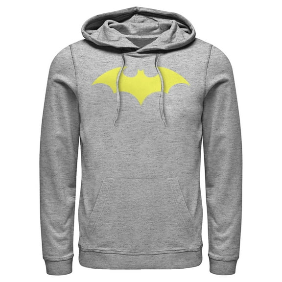 Men's Batman Winged Hero Symbol  Pull Over Hoodie Athletic Heather 2X Large